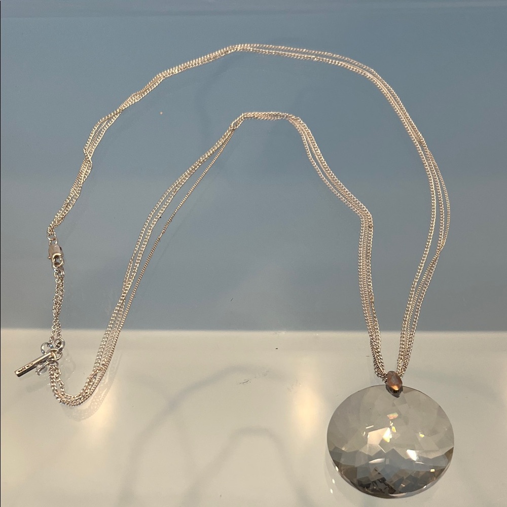 Kenneth Cole New York Silver  Crystal Pendant